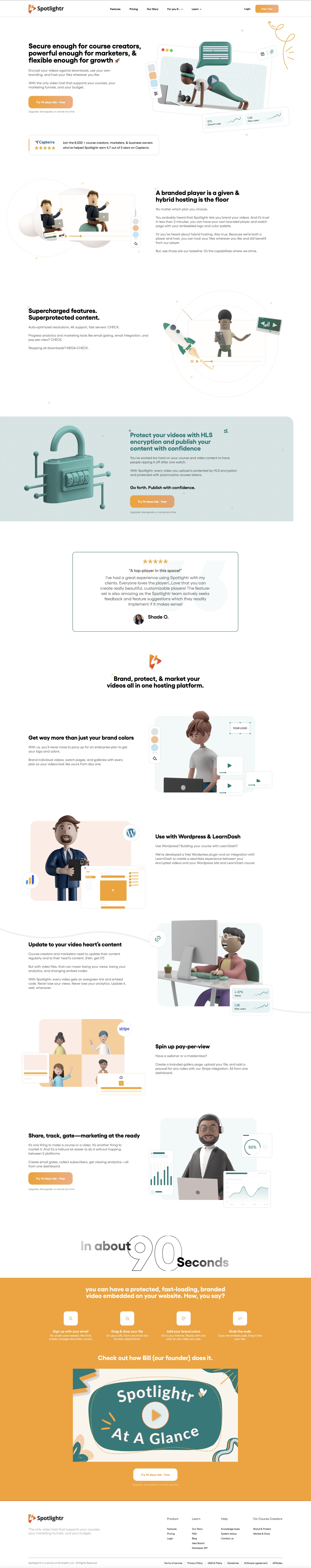 Интерфейс плагина Spotlightr