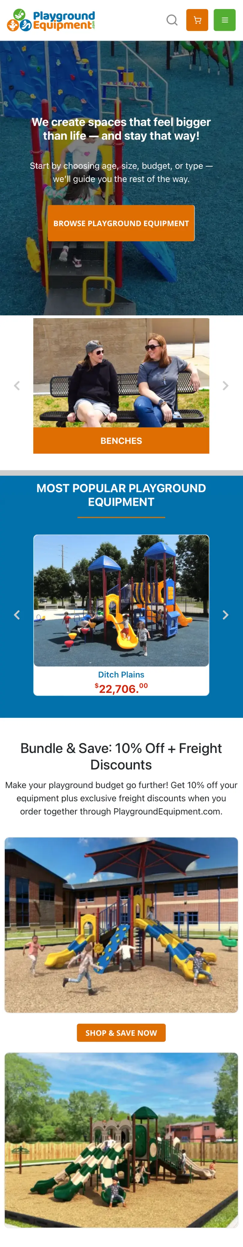 Главная страница сайта PlaygroundEquipment